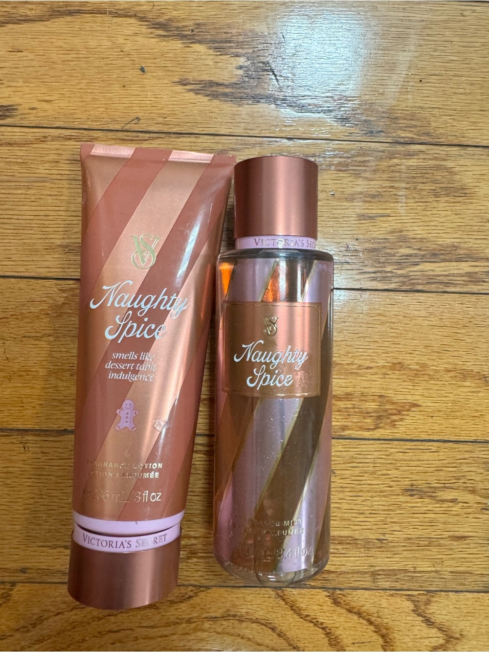 Victoria's Secret Naughty Spice Lotion & Mist - Rose Gold/Copper